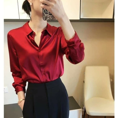 Áo sơ mi lụa công sở cao cấp nữ hiện đại, trẻ trung, chuẩn đẹp A4.375 size 40-90kg - giảm giá 122.850₫ 3