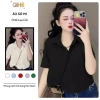 Áo sơ mi lụa croptop tay ngắn, form rộng phong cách Hàn Quốc, nhiều màu, giảm còn 83.202₫ - Qiho Store A24