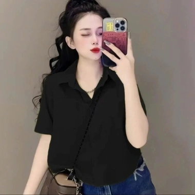 Áo sơ mi lụa croptop tay ngắn, form rộng phong cách Hàn Quốc, nhiều màu, giảm còn 83.202₫ - Qiho Store A24 2 Áo sơ mi lụa croptop tay ngắn, form rộng phong cách Hàn Quốc, nhiều màu, giảm còn 83.202₫ - Qiho Store A24 2