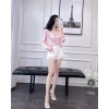Áo sơ mi lụa dài tay công sở hoạ tiết trái tim hồng, chất lụa cao cấp, giá 159.000₫ (giảm từ 206.700₫) 4