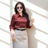Áo sơ mi lụa dài tay OXATYL A025, vải đanh mịn, cổ V, giảm 18% - 285.000₫ 8