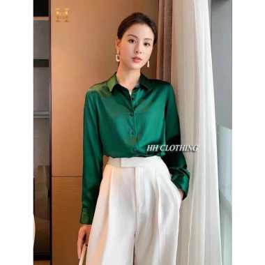 Áo sơ mi lụa Nhật cao cấp nữ công sở - Basic thanh lịch sang trọng, chỉ 218.000 VND 7