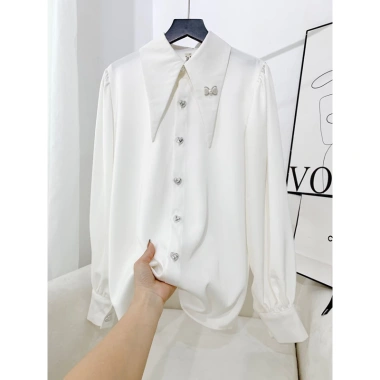 Áo sơ mi lụa nhật cúc đồng công sở cao cấp - Đẹp sang, giá 269k 8