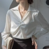Áo sơ mi lụa nữ tay dài ngực xoắn eo ôm Oxatyl M39 - công sở, giảm giá 185k