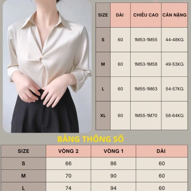 Áo sơ mi lụa nữ tay dài ngực xoắn eo ôm Oxatyl M39 - công sở, giảm giá 185k