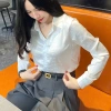 Áo sơ mi lụa trắng dài tay OXATYL M37 - Chữ in chìm thanh lịch, giảm giá 265.000 VND, giá gốc 325.950 VND 5