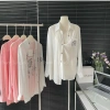 Áo sơ mi lụa unisex form rộng in chữ cá tính - áo khoác mỏng du lịch, đi chơi hottrend, giảm 21% 6