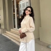 Áo sơ mi lụa vân 11 màu Nelly - Đệm cầu vai, cúc vạt cổ dài, măng sét tay cao, hottrend 2.025 Nữ, chỉ 329k 7