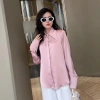 Áo sơ mi lụa vân 11 màu Nelly - Đệm cầu vai, cúc vạt cổ dài, măng sét tay cao, hottrend 2.025 Nữ, chỉ 329k 8
