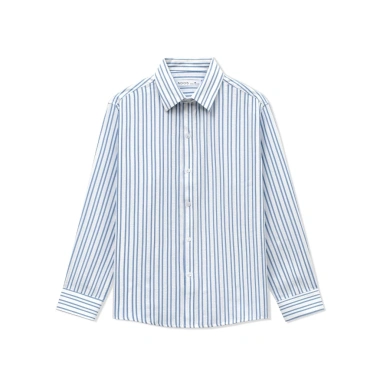 Áo sơ mi nam basic công sở LADOS-8.175 vải đũi xốp nhẹ, kẻ sọc tinh tế, form regular sang trọng giảm giá 2