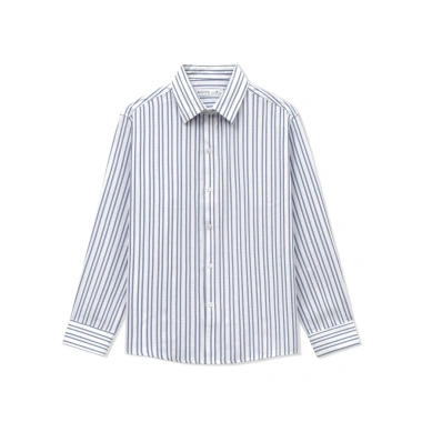 Áo sơ mi nam basic công sở LADOS-8.175 vải đũi xốp nhẹ, kẻ sọc tinh tế, form regular sang trọng giảm giá 3