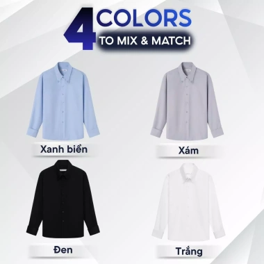 Áo sơ mi nam button down dài tay LADOS-8.165 lụa cao cấp cufflink, lịch lãm 190k
