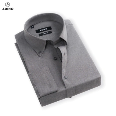Áo sơ mi nam button down xanh tím ADINO vải bamboo sợi tre slimfit công sở trẻ trung Giá chỉ 399.000₫ 9