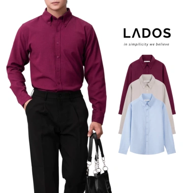 Áo sơ mi nam cài nút LADOS-18.194 – Oxford mềm mát, hút mồ hôi, giá chỉ 208.000đ