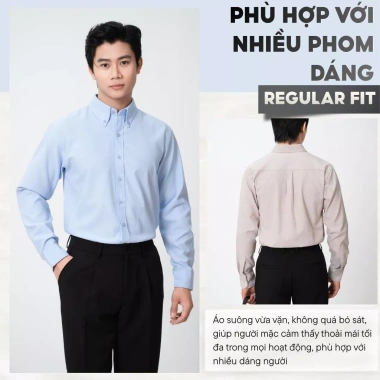Áo sơ mi nam cài nút LADOS-18.194 – Oxford mềm mát, hút mồ hôi, giá chỉ 208.000đ 5