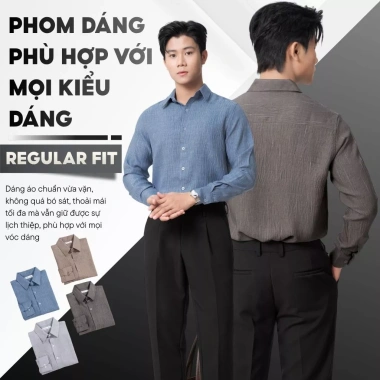 Áo sơ mi nam casual tay dài LADOS-8.188 vải xược mềm, thoáng mát, regular fit, trẻ trung - 181k 6