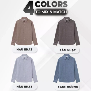 Áo sơ mi nam casual tay dài LADOS-8.188 vải xược mềm, thoáng mát, regular fit, trẻ trung - 181k 8