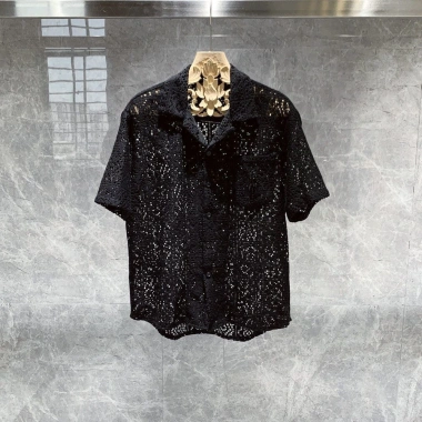 Áo sơ mi nam cổ Cuba ngắn tay cao cấp jacquard mùa hè Giá giảm 23% 3 Áo sơ mi nam cổ Cuba ngắn tay cao cấp jacquard mùa hè Giá giảm 23% 3