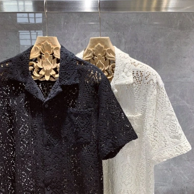 Áo sơ mi nam cổ Cuba ngắn tay cao cấp jacquard mùa hè Giá giảm 23% 10 Áo sơ mi nam cổ Cuba ngắn tay cao cấp jacquard mùa hè Giá giảm 23% 10