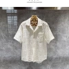 Áo sơ mi nam cổ Cuba ngắn tay cao cấp jacquard mùa hè Giá giảm 23% 12