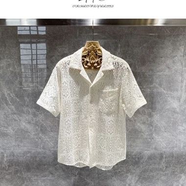 Áo sơ mi nam cổ Cuba ngắn tay cao cấp jacquard mùa hè Giá giảm 23% 12 Áo sơ mi nam cổ Cuba ngắn tay cao cấp jacquard mùa hè Giá giảm 23% 12