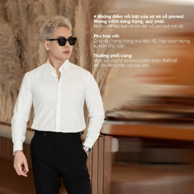 Áo sơ mi nam cổ Pinned Season 1 sang trọng lịch lãm - giảm giá 276.000 VND