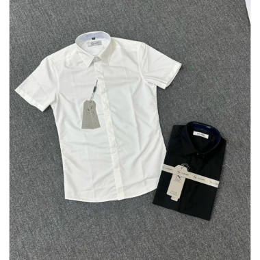 Áo sơ mi nam cộc tay công sở cao cấp 2 màu đen trắng, 50% cotton 30% chống nhăn 20% lụa - 289.000₫ 3