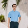 Áo sơ mi nam cộc tay thun lạnh TQQ SMK03C màu xanh, co giãn tốt, kẻ ô cổ điển công sở - Giá chỉ 479.700₫ 4