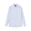 Áo sơ mi nam công sở Anton Somianton xanh dương dài tay, kẻ caro trắng xanh, cotton, 380k 2