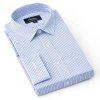 Áo sơ mi nam công sở Anton Somianton xanh dương dài tay, kẻ caro trắng xanh, cotton, 380k 8