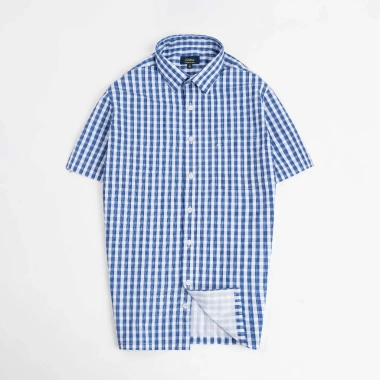 Áo sơ mi nam công sở Anton xanh đậm caro nhỏ tay, trung niên, giảm 20% - NC372 3
