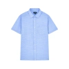 Áo Sơ Mi Nam Công Sở Anton Xanh Dương Cotton Họa Tiết In - Giá Ưu Đãi 380k 2