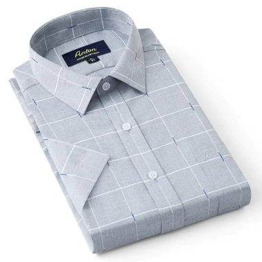 Áo Sơ Mi Nam Công Sở Anton Xanh Dương Cotton Họa Tiết In - Giá Ưu Đãi 380k