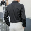 Áo sơ mi nam công sở cổ V mới, vải lụa Thái chống nhăn, dáng slimfit SMV2C 2