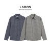 Áo sơ mi nam công sở LADOS-8.183 linen cotton caro nhỏ thanh lịch thấm hút mồ hôi 253.000 VND