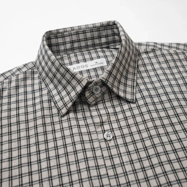 Áo sơ mi nam công sở LADOS-8.183 linen cotton caro nhỏ thanh lịch thấm hút mồ hôi 253.000 VND