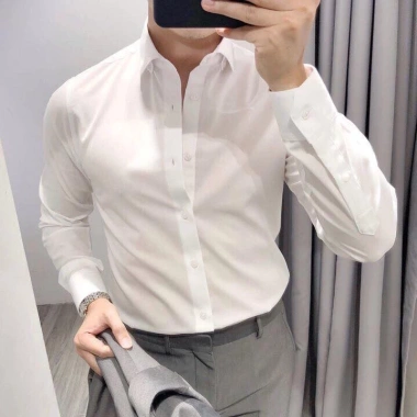 Áo sơ mi nam cotton lụa mát không nhăn, thấm mồ hôi - mẫu mới hè 2.024, chỉ 99k