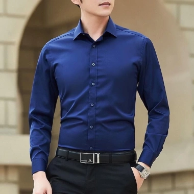 Áo sơ mi nam cotton lụa mịn FATUNO – Form chuẩn công sở, thấm hút tốt, 63.800₫