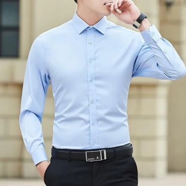 Áo sơ mi nam cotton lụa mịn FATUNO – Form chuẩn công sở, thấm hút tốt, 63.800₫