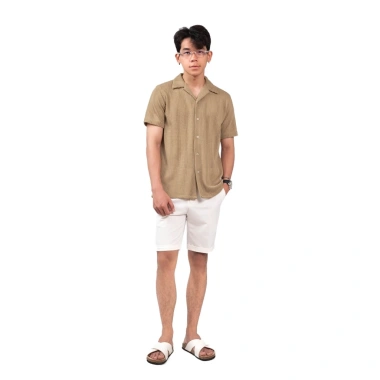 Áo Sơ Mi Nam Cuban Shirt LADOS-8.167 Vải Lưới Cao Cấp, Thoáng Mát, Form Relaxed - Giá 235.000₫