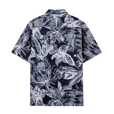 Áo sơ mi nam Cuban tay ngắn họa tiết Floral, lụa chống nhăn, thấm hút - 162.000₫ 2