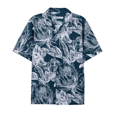 Áo sơ mi nam Cuban tay ngắn họa tiết Floral, lụa chống nhăn, thấm hút - 162.000₫ 9