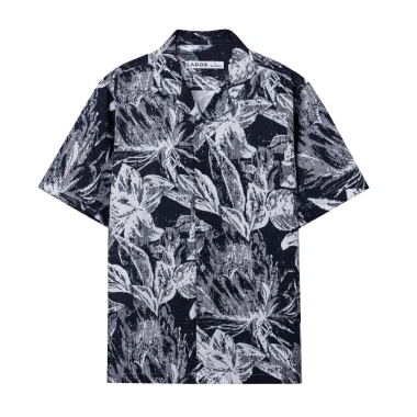 Áo sơ mi nam Cuban tay ngắn họa tiết Floral, lụa chống nhăn, thấm hút - 162.000₫ 10