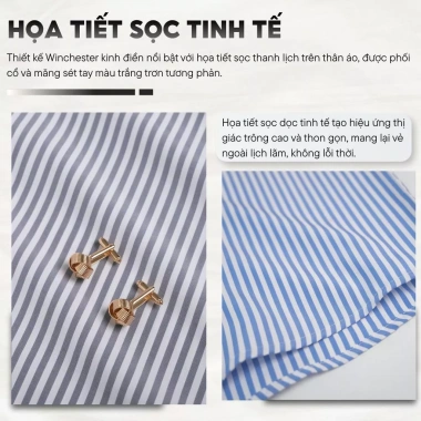 Áo sơ mi nam cufflink kẻ sọc LADOS-18.193 form regular, poplin, cổ button down sang trọng - Giá chỉ 226.000₫ 7