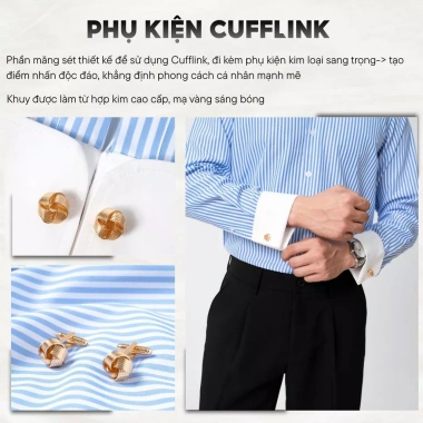Áo sơ mi nam cufflink kẻ sọc LADOS-18.193 form regular, poplin, cổ button down sang trọng - Giá chỉ 226.000₫ 8