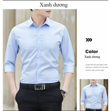 Áo sơ mi nam dài tay cổ bẻ ôm cotton lụa chống nhăn xù - FREESHIP 50K - 99k 2