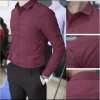Áo sơ mi nam dài tay cổ bẻ ôm cotton lụa chống nhăn xù - FREESHIP 50K - 99k 5