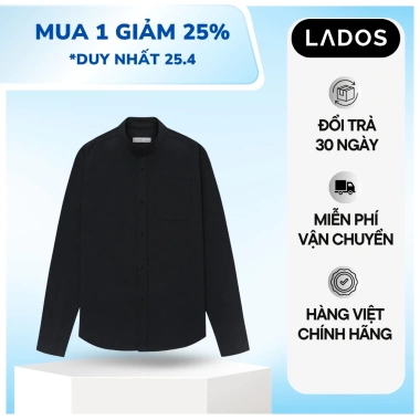 Áo sơ mi nam dài tay cổ trụ LADOS-8.139 chất OXFORD mịn mát, form chuẩn, dễ phối, giá chỉ 209.000 VND