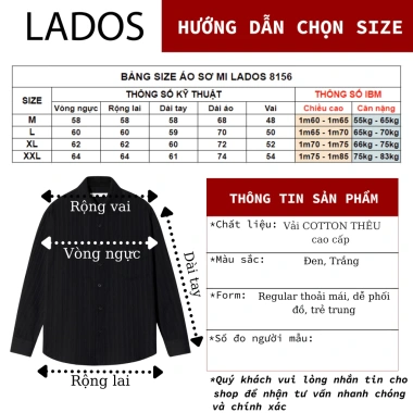 Áo sơ mi nam dài tay cotton thêu túi, basic vintage phong cách Hàn Quốc LADOS-18.156 - 217.000 VND 4