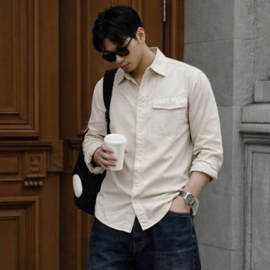 Áo Sơ Mi Nam Dài Tay Cotton Tự Nhiên Vân Dọc Cao Cấp Thấm Hút Tốt 450.000₫